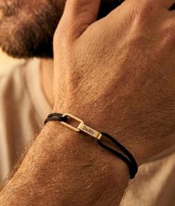 Custom mens name bracelets kids Engraved names Personalized text Family jewelry From daughter/wife gift Fathers day